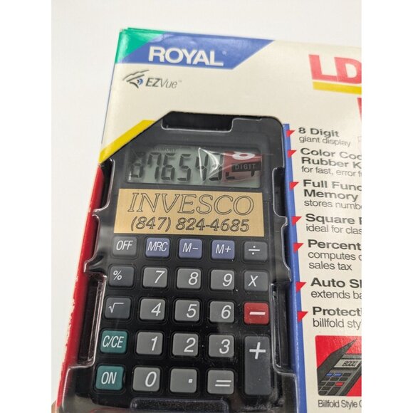 Royal LD6 EZ VUE Calculator 8 Digit‎ Solar and Battery Power w/ Manual - Picture 6 of 7